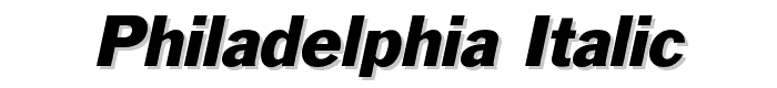 Philadelphia Italic font